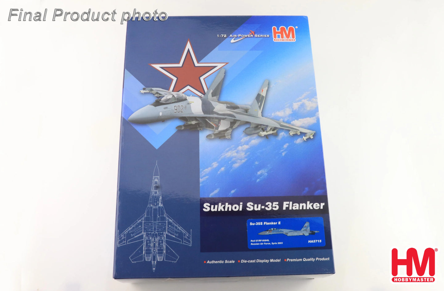 HOBBY MASTER SU-35S FLANKER E RUSSIAN AIR FORCE RED 07/RF-95909 SYRIA 2023